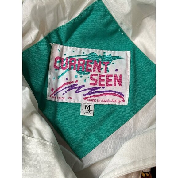 VTG 1990s Current Seen Boys 5-6 Snap Color Block Retro Ski Jacket - Picture 8 of 14